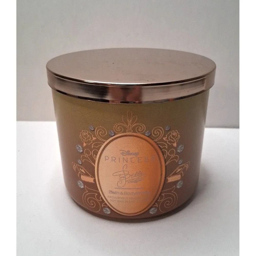 Bath & Body Works DISNEY PRINCESS BELLE 3-Wick Candle 14.5 oz NEW